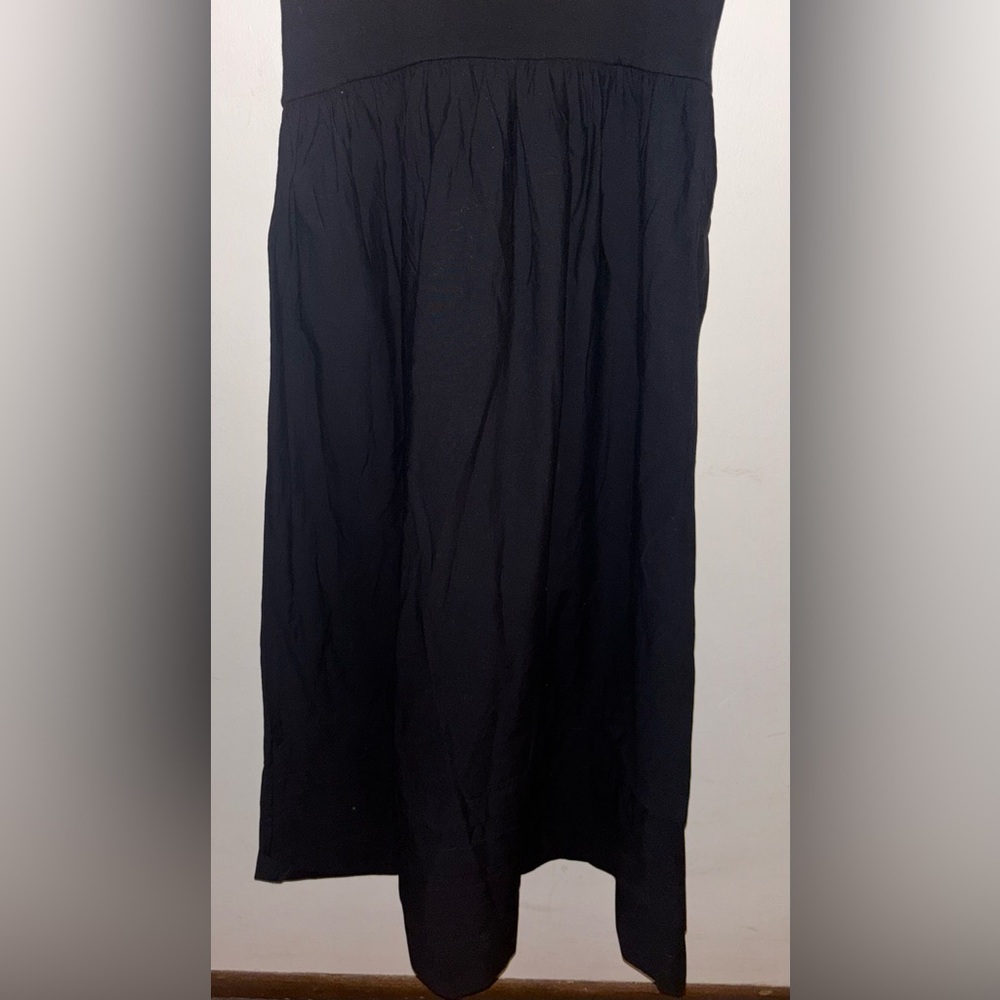 NWT J.Crew Drop-waist mixy dress Black Small Midi Preppy Casual Cotton Neutral - Picture 9 of 12